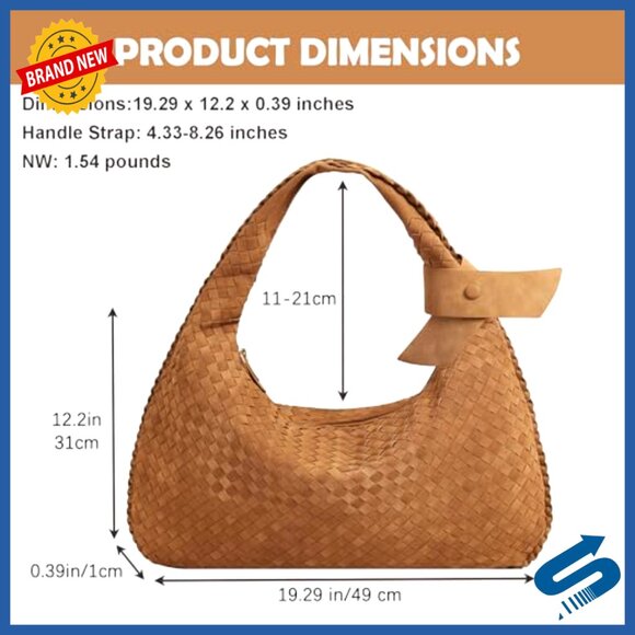 Amazon.com: Slouchy Suede Woven Hobo Bags Women Trendy Suede  Faux Suede Hand Woven Tote Slouchy Hobo Shoulder Bag Zipper Closure